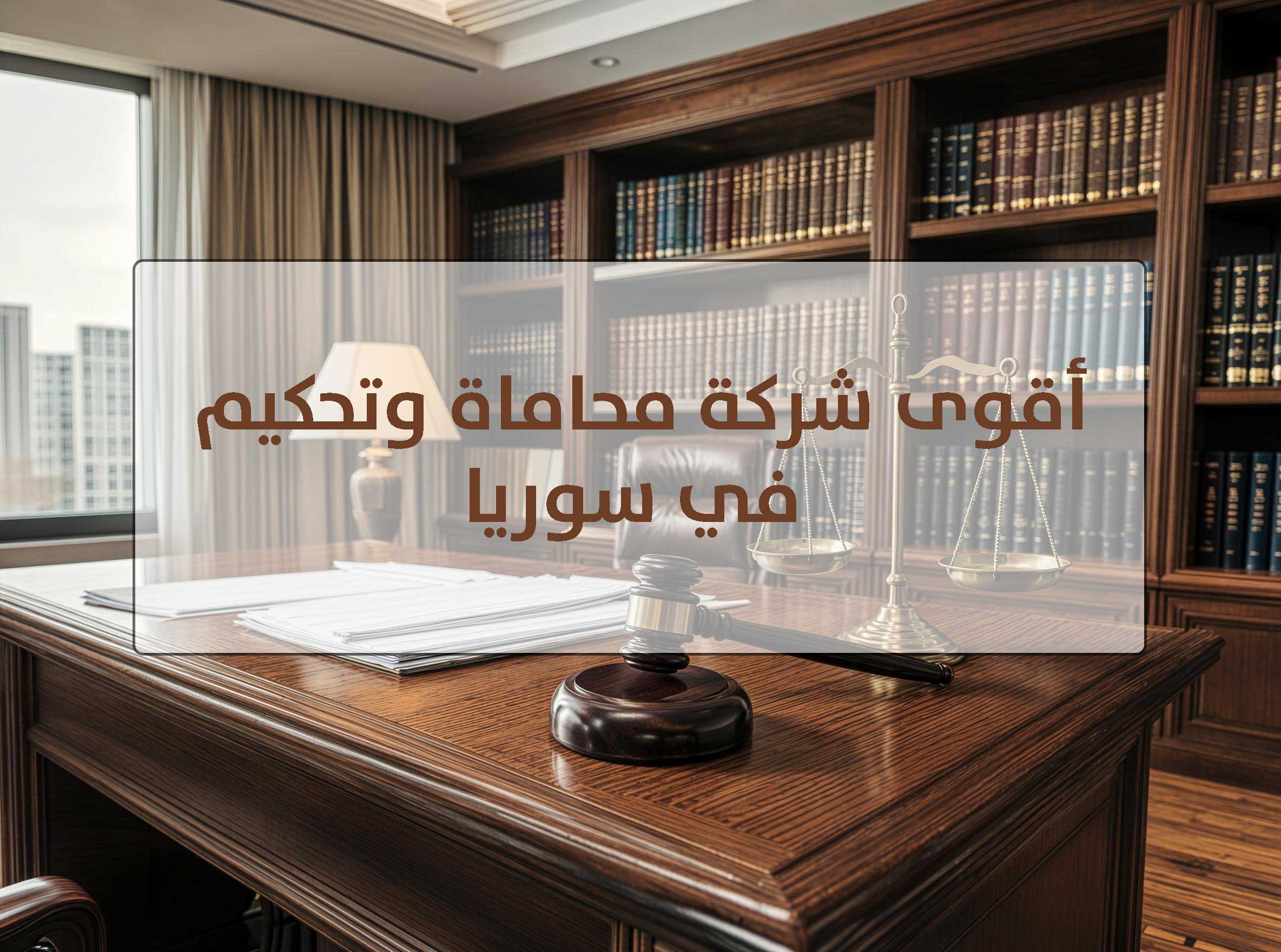 أقوى شركة محاماة وتحكيم في سوريا
